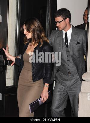 Jessica Biel und Justin Timberlake bei der Cartier 100. Anniversary in America Feier im Cartier Fifth Avenue Mansion, New York. Stockfoto