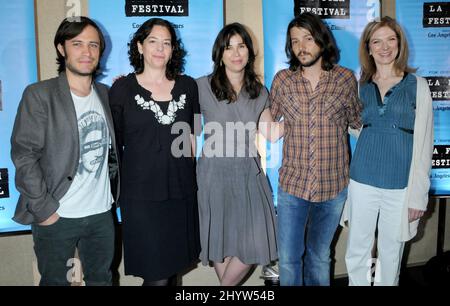 Gael Garcia Bernal, Rachel Rosen, Rebecca Yeldham, Diego Luna und Dawn Hudson bei der Ankündigung des Los Angeles Film Festivals 2009 im Hotel Palomar, Los Angeles, USA Stockfoto