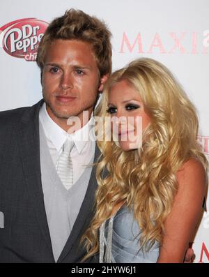 Spencer Pratt und Heidi Montag bei der jährlichen Hot 100-Veranstaltung von Maxim 10. im Barker Hangar in Santa Monica, Kalifornien Stockfoto