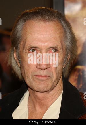 3. Dezember 2003 Westwood, Ca. David Carradine „der Herr der Ringe: Die Rückkehr des Königs“ Premiere im Mann Village Theatre Stockfoto