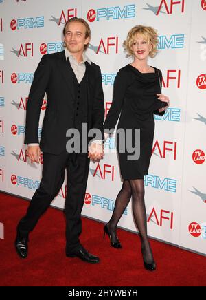 Jesse Johnson und Melie Griffith beim Michael Douglas wurden mit dem AFI Lifetime Achievement Award von TV Land geehrt, der in den Sony Picturs Studios in Culver City, Kalifornien, verliehen wurde. Stockfoto