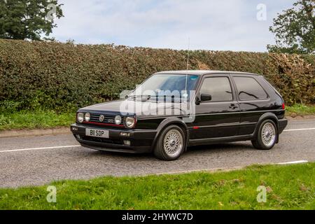 1990 90s neunziger Jahre schwarz VW Volkswagen Golf 1781cc 4 Geschwindigkeit manuell 2DR zwei-Türer, Stockfoto