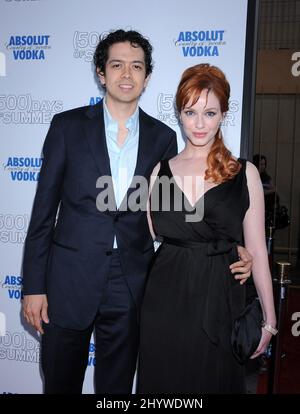 Geoffrey Arend und Christina Hendricks bei der Los Angeles-Premiere von (500) Days of Summer im Egyptian Theatre in Hollywood, USA. Stockfoto