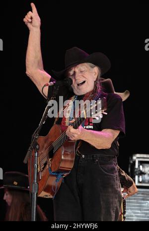 Willie Nelson bei einem Konzert im Bethel Woods Center for the Arts, New York Stockfoto