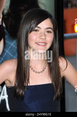 Isabelle Fuhrman bei der Premiere von „Offen“ in Los Angeles im Mann Village Theater, Los Angeles, USA. Stockfoto