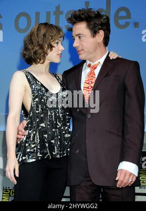 Rachel McAdams und Robert Downey Jr. auf der Comic-Con International: San Diego 2009, die im San Diego Convention Center in San Diego, USA, stattfand Stockfoto