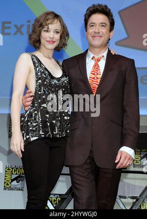 Rachel McAdams und Robert Downey Jr. auf der Comic-Con International: San Diego 2009, die im San Diego Convention Center in San Diego, USA, stattfand Stockfoto