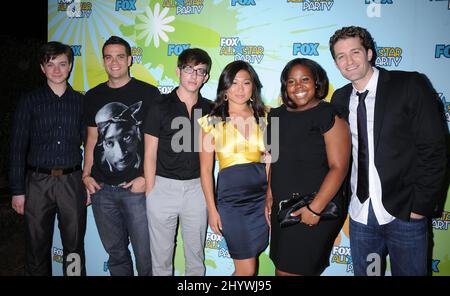 Chris Colfer, Mark Salling, Kevin McHale, Jenna Ushkowitz, Amber Riley und Matthew Morrison bei der Fox All-Star Summer 2009 TCA Party im Langham Resort & Spa, Pasadena. Stockfoto