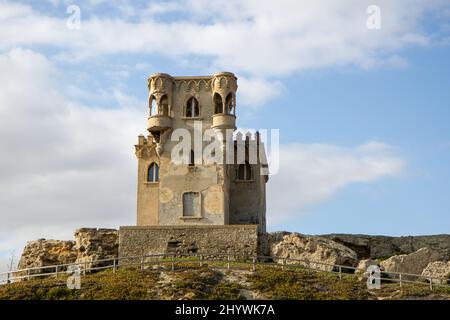 Castillo Santa Catalina ein Aussichtsturm Tarifa - Cadiz - Spanien Stockfoto