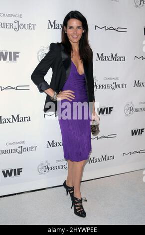 Angie Harmon nimmt an der jährlichen „Women in Film Pre-Oscar“-Cocktailparty 3. Teil, die in einer Privatresidenz in Bel Air, CA, stattfindet. Stockfoto