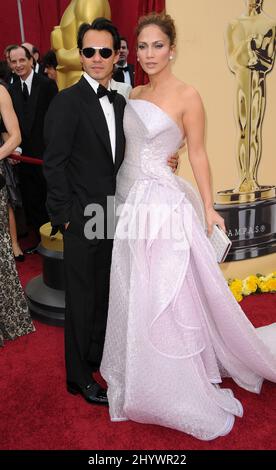 Marc Anthony und Jennifer Lopez kommen bei den Academy Awards 82. im Kodak Theater, Los Angeles. Stockfoto