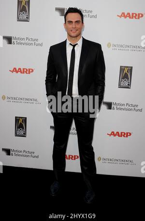 Cheyenne Jackson bei der jährlichen „A Fine Romance“ für den Film- und Fernsehfonds 5., die im 20 Century Fox, Los Angeles, stattfand. Stockfoto