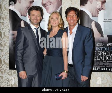 Michael Sheen, Hope Davis und Dennis Quaid während der Premiere von HBO Films „The Special Relationship“ in Los Angeles in der Director's Guild of America, Los Angeles Stockfoto