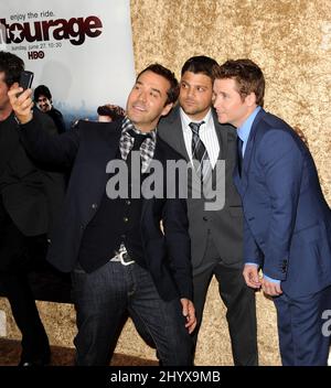 Jeremy Piven, Jerry Ferrara und Kevin Connolly während der „Entourage's“-Party in der Saison 7 in den Paramount Studios, Los Angeles Stockfoto