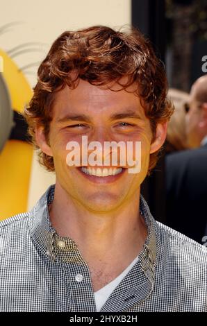 James Marsden bei der Premiere von „Despicable Me“ im Nokia Theater in Los Angeles, USA. Stockfoto