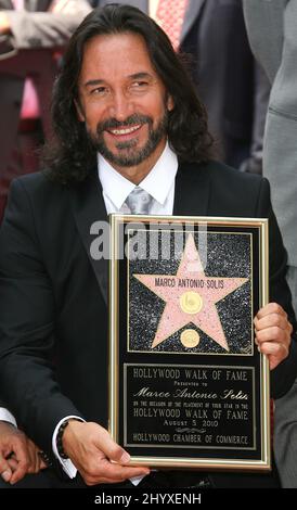 Marco Antonio Solis wurde auf dem Hollywood Walk of Fame am Hollywood Boulevard 6931 in Hollywood, USA, mit einem Star geehrt. Stockfoto