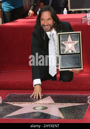 Marco Antonio Solis wurde auf dem Hollywood Walk of Fame am Hollywood Boulevard 6931 in Hollywood, USA, mit einem Star geehrt. Stockfoto