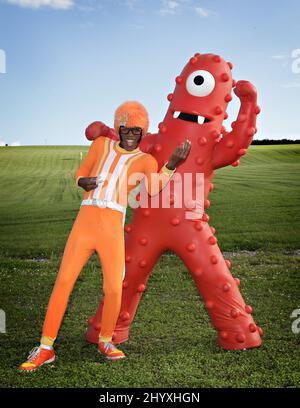 Yo Gabba Gabba Live! Startet „Es gibt eine Party in meiner Stadt!“ Tour in Woodstock, New York. Stockfoto