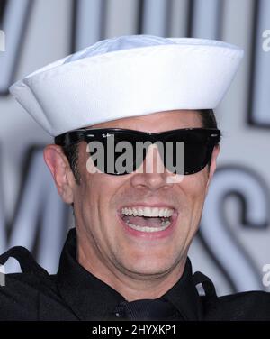 Johnny Knoxville kommt für die MTV Video Music Awards 2010 im Nokia Theater L.A. an Live, Kalifornien Stockfoto