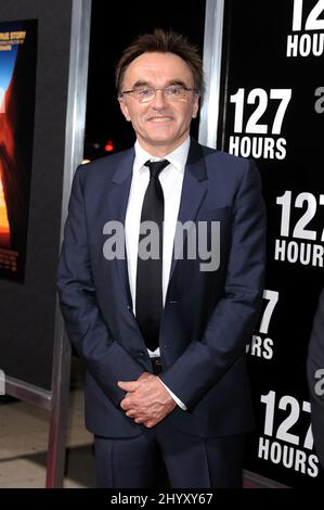 Danny Boyle bei der Premiere von „127 Hours“ im Samuel Goldwyn Theater in Los Angeles, USA. Stockfoto