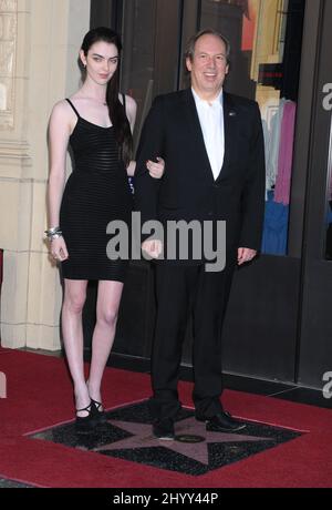 Hans Zimmer und Zoe Zimmer nahmen an der Zeremonie Teil, bei der Hans Zimmer auf dem Hollywood Walk of Fame, Hollywood, mit einem Star geehrt wurde. Stockfoto