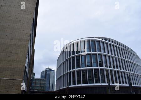 Gebäude der FH Frankfurt Stockfoto