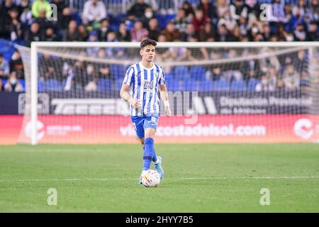 Malaga, Spanien. 12. März 2022. Andres Caro gesehen während der La Liga Smartbank 2021/2022 Spiel zwischen Malaga CF und SD Ponferradina im La Rosaleda Stadium. Endergebnis; Malaga CF 0:0 SD Ponferradina Credit: SOPA Images Limited/Alamy Live News Stockfoto