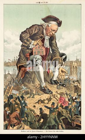 Cartoon von Puck. Joseph Keppler (Österreich, Wien, aktiv Vereinigte Staaten, 1838-1894)Bernhard Gillam (Vereinigte Staaten, 1856-1896). Usa, 1880-1889. Drucke; Lithographien. Lithographie Stockfoto