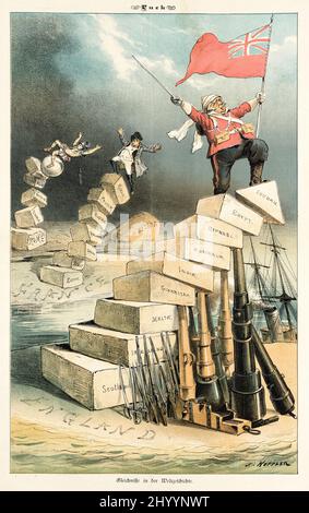 Cartoon von Puck. Joseph Keppler (Österreich, Wien, aktiv Vereinigte Staaten, 1838-1894)Bernhard Gillam (Vereinigte Staaten, 1856-1896). Usa, 1880-1889. Drucke; Lithographien. Lithographie Stockfoto