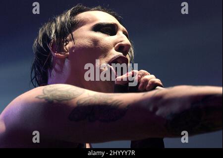 Mailand Italien 2003-12-10 : Live-Konzert der Sängerin Marilyn Manson im Mazda Palace Stockfoto