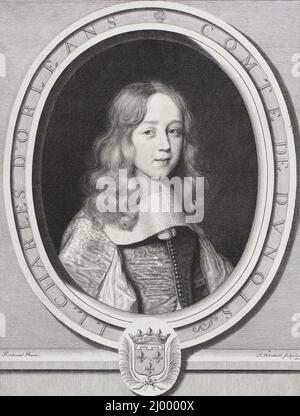 Charles d'Orléans-Longueville, Comte de Dunois. Robert Nanteuil (Frankreich, Reims, 1623-1678). Frankreich, 1660. Drucke; Gravuren. Gravur Stockfoto
