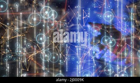 Eine Darstellung des Neuronalen Netzes aus dem Jahr 3D Stockfoto