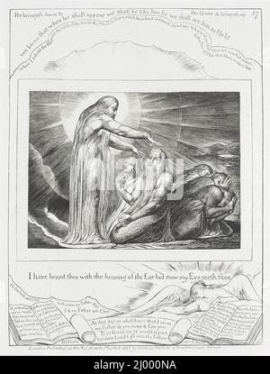 Die Vision Christi. William Blake (England, London, 1757-1827). England, veröffentlicht 1826. Drucke; Gravuren. Gravur auf Papier aus Indien (oder China) Stockfoto