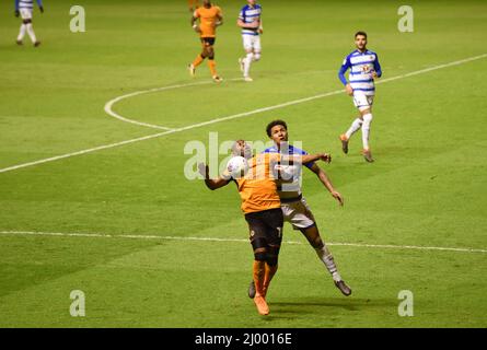 Wölfe Fußballspieler Benik Afobe. Wolverhampton Wanderers gegen Reading bei Molineux 13/03/2018 - Sky Bet Championship Stockfoto