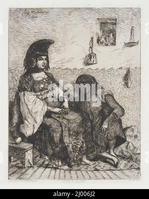 Juive d’Alger. Eugène Delacroix (Frankreich, Charenton-Saint-Maurice, 1798-1863). Frankreich, 1833. Drucke; Radierungen. Ätzen Stockfoto