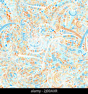 Helles Wellenmuster, nahtloser Hintergrund, Vektorgrafik Stock Vektor