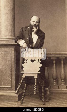 Selbstporträt. André-Adolphe-Eugène Disdéri (Frankreich, 1819-1889). Frankreich, um 1860. Fotos. Silberdruck mit Albumen Stockfoto