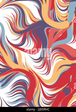 Abstrakte Perlinnoise geometrische generative computergestützte Kunstdarstellung Stock Vektor