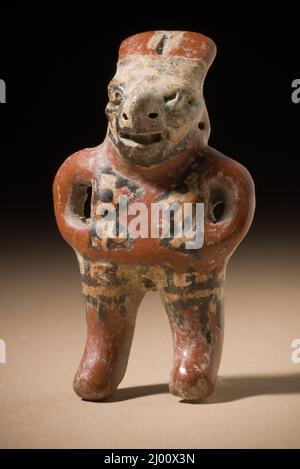 Stehende Weibliche Figur. Mexiko, Guanajuato, Acámbaro-Tal, Chupícuaro, Chupícuaro, 200 BCE–100 CE. Keramik. Rutschlackierte Keramik Stockfoto