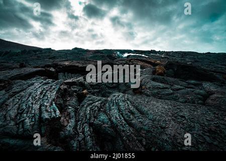 Fagradalsfjall Lavafeld, Icenland. Stockfoto