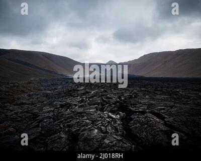 Fagradalsfjall Lavafeld, Icenland. Stockfoto