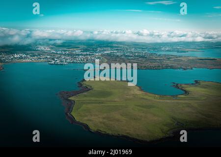 Vulkanausbruch Fagradalsfjall in Island. September 2021. Stockfoto