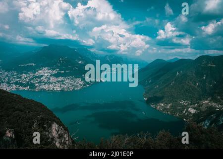 Tessin Luftaufnahmen. Stockfoto