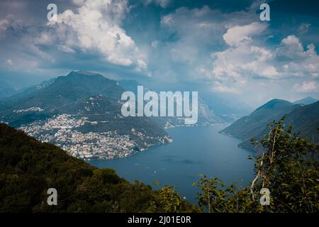 Tessin Luftaufnahmen. Stockfoto