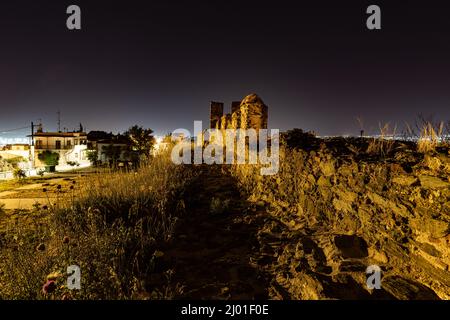 Blick auf die Stadt Thessaloniki, nachts. Stockfoto