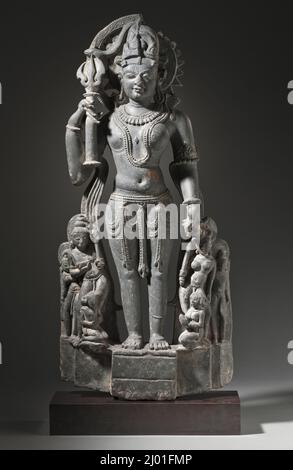 Die androgyne Form von Shiva und Parvati (Ardhanarishvara) Stockfoto