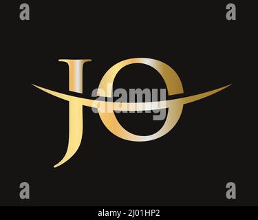 Ursprünglicher Monogramm Buchstabe JO Logo Design-Vektor. JO Logo Design-Vorlage Stock Vektor