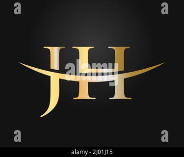 Ursprünglicher Monogramm-Buchstabe JH Logo Design-Vektor. JH Logo Design-Vorlage Stock Vektor
