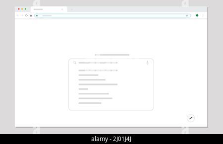 Web-Browser flache UI-Design auf Licht Hintergrund Suchmaschine Illustration Stock Vektor