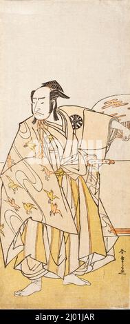 Schauspieler Nakamura Nakazō I. Katsukawa Shunshō (Japan, 1726-1792). Ende 1770s. Drucke; Holzschnitte. Farbholzschnitt Stockfoto